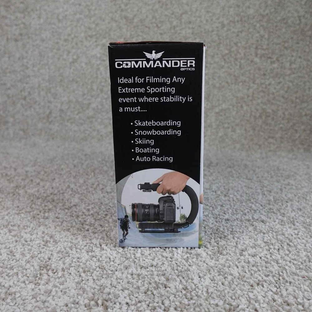 Commander Optics Camera Action Grip Handheld C-Shape Video Stabilizer Black